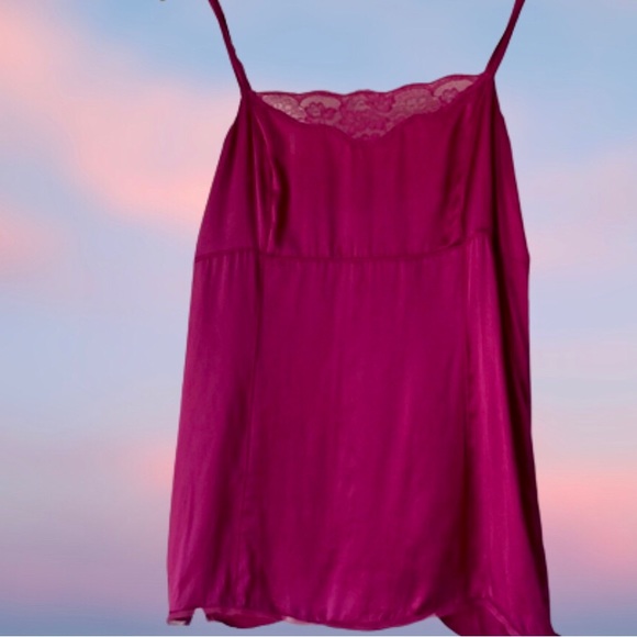 WHBM Raspberry Pink Camisole with lace - Picture 1 of 10